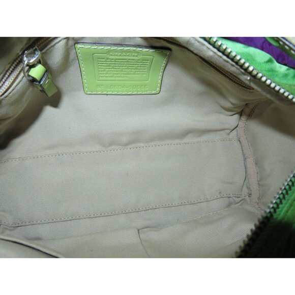 Coach 2006 Legacy Hampton Soho Top Handle Demi Baguette in Green Satin - Picture 9 of 14